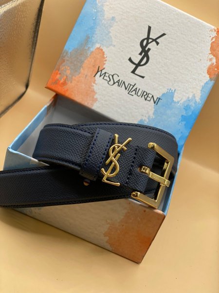 حزام YSL✨جلد اصلي مختوم مع علبة✨