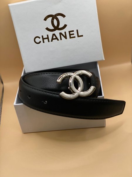 حزام Chanel✨ جلد اصلي مختوم مع علبة✨